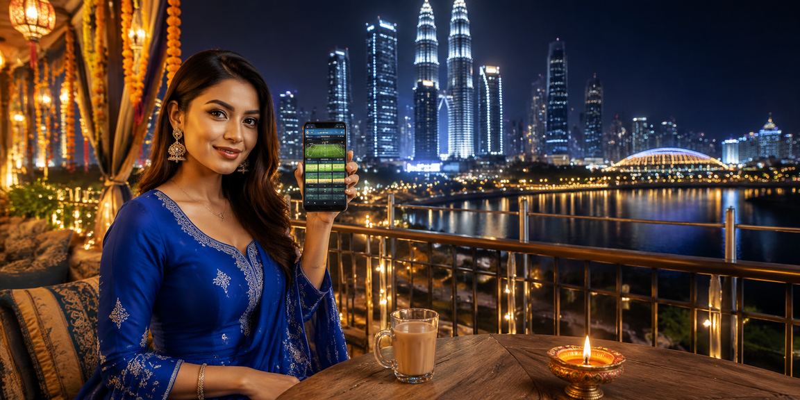 Wanita Malaysia menggunakan platform 4060 di telefon pintar